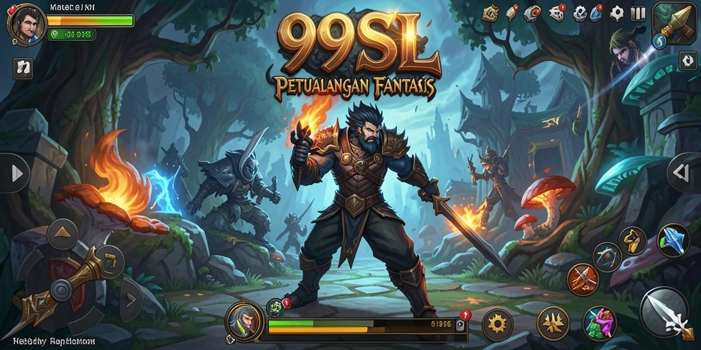 Tampilan gameplay RPG 99SL yang menegangkan dan penuh aksi.