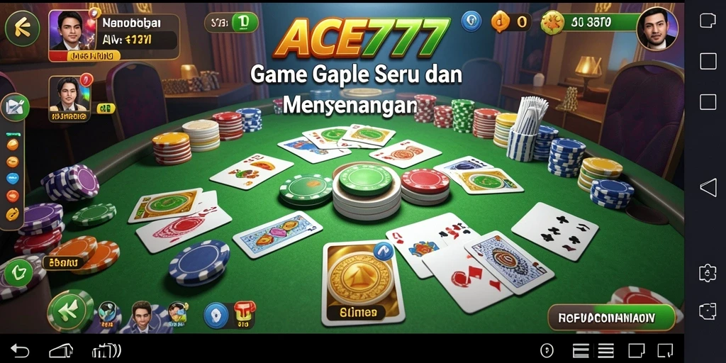 Screenshot ACE777 menampilkan pemain sedang bersaing dalam permainan Gaple.