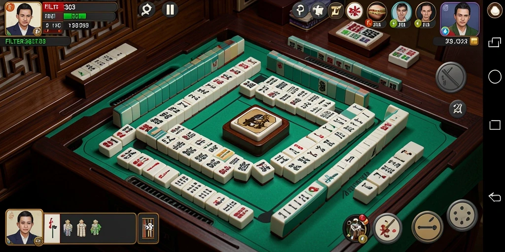 Game Mahjong dengan tampilan grafis menarik dan dinamis.