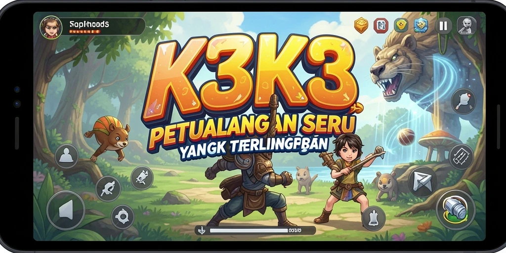 Screenshot gameplay K3K3 menampilkan aksi petualangan yang mendebarkan.