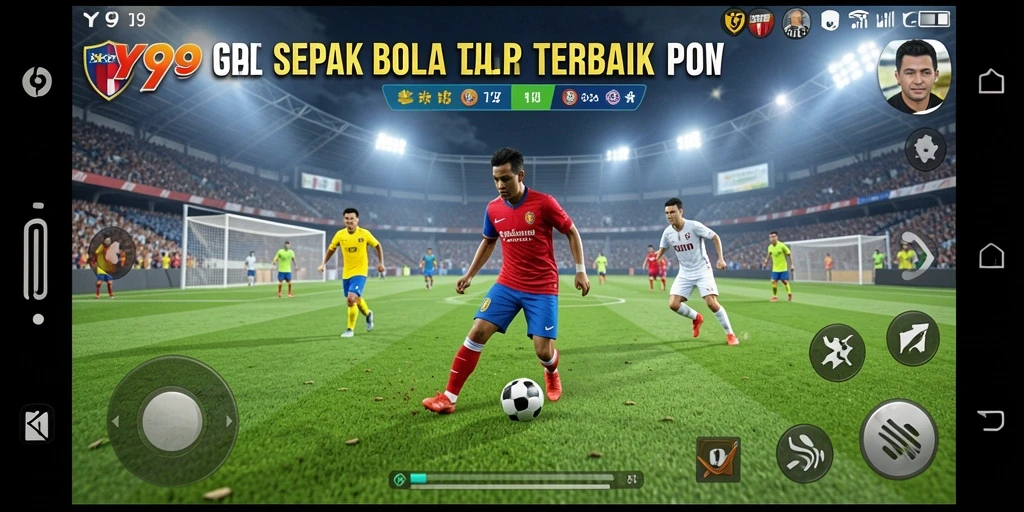 Tampilan gameplay Y89 yang memukau dalam pertandingan sepak bola.